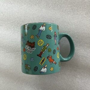 SCOOBY DOO & THE GANG TEAL BLUE CERAMIC 20 Oz. Coffee Cup Licensed